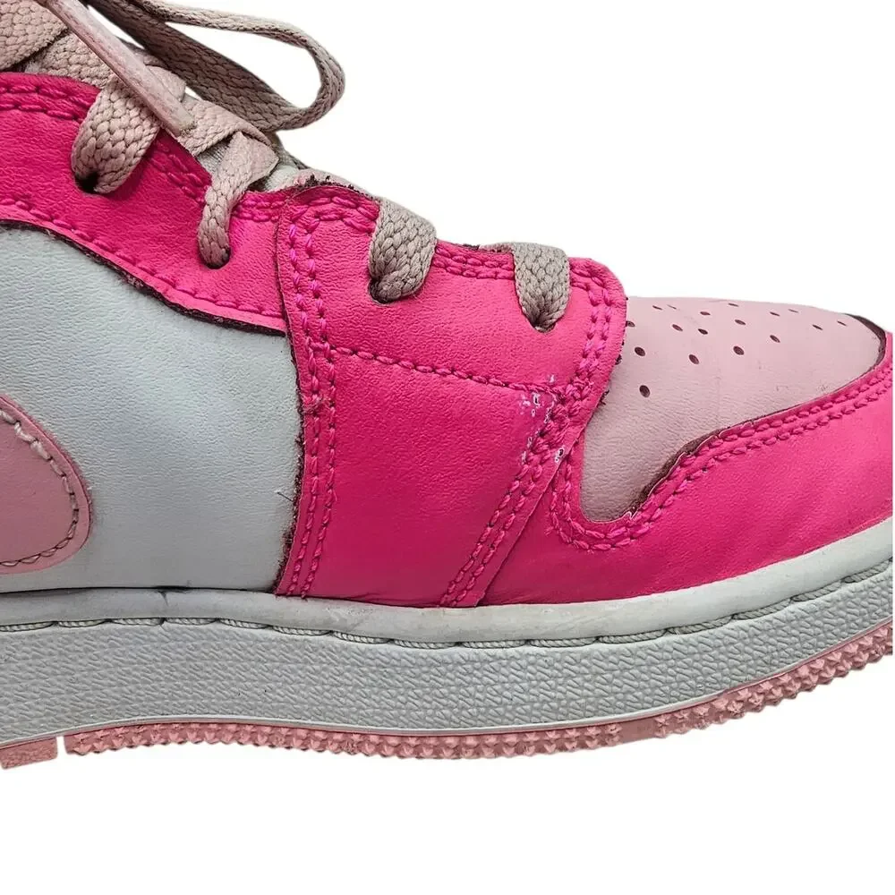 Nike Youth Fierce Pink Air Jordan 1 Mid GS Athletic Casual Sneaker
